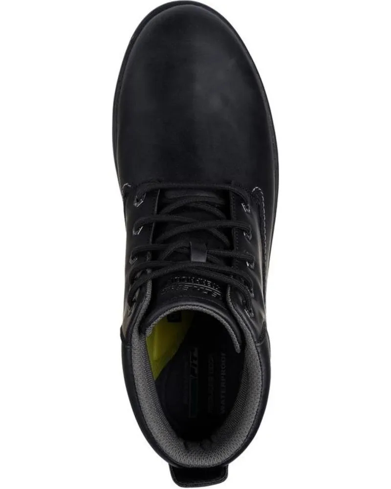 BOTINES SKECHERS  DE HOMBRE GARLAN  DENO  NEGRO