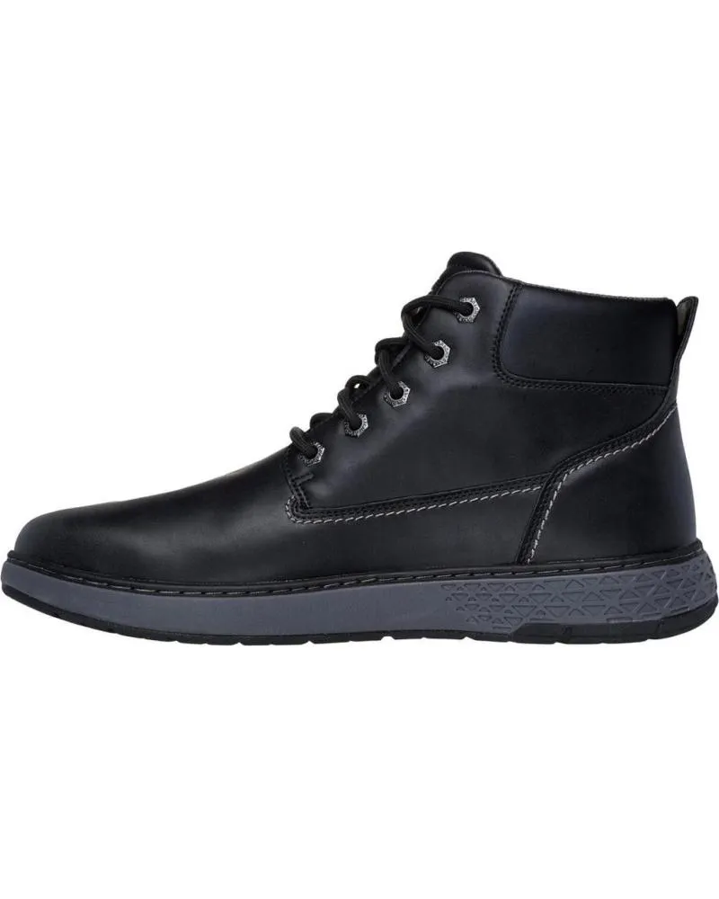 BOTINES SKECHERS  DE HOMBRE GARLAN  DENO  NEGRO
