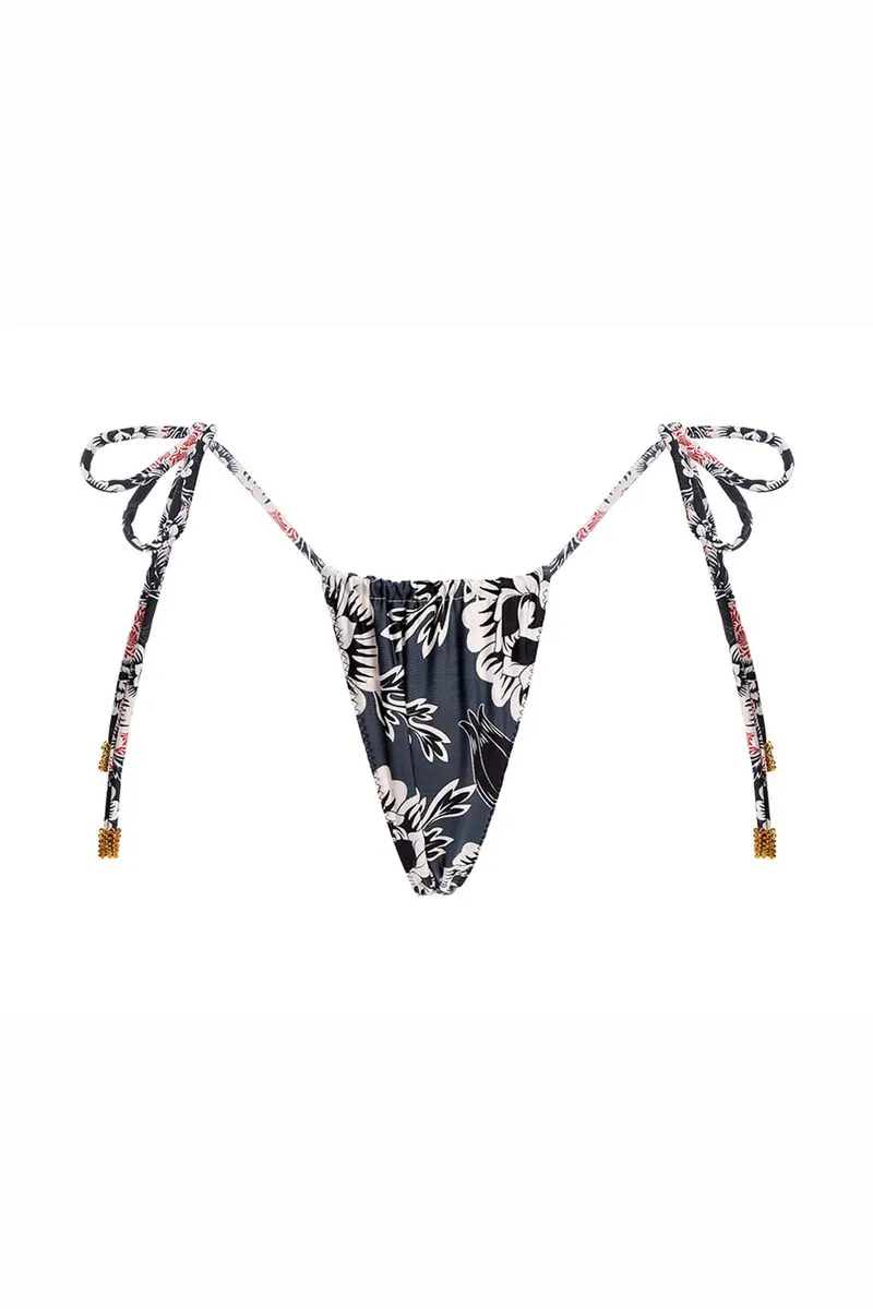 Bottom de bikini reversible y bordado al