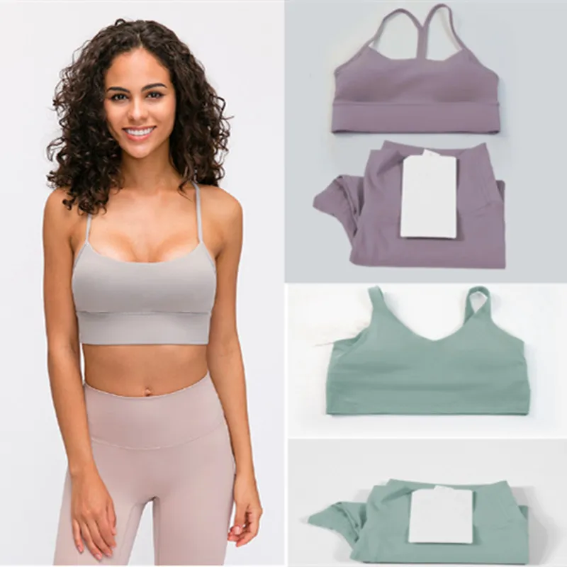 Brail y pantalones de yoga de yoga femeninos Conjuntos de fitness a prueba de choque en forma de chapucería en forma de U Leggin