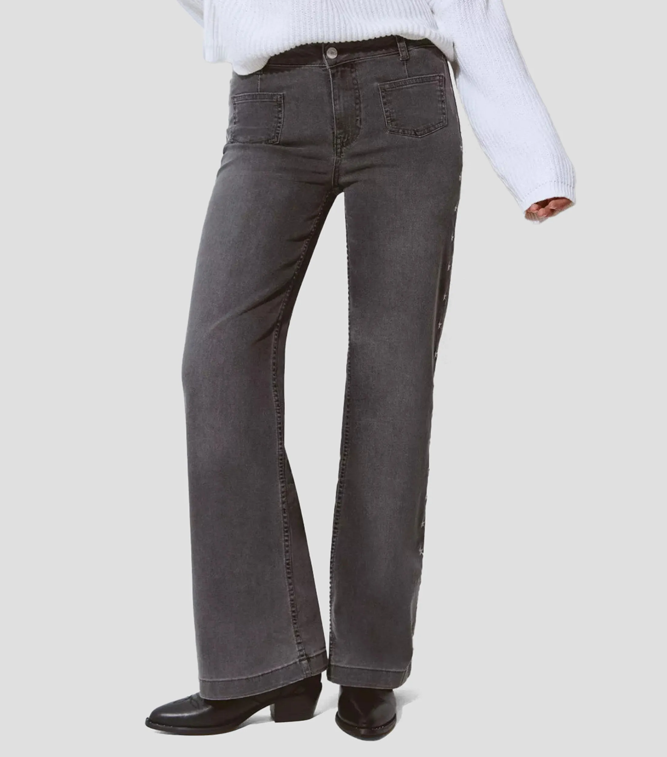 Brownie Jeans culotte con estrellas Mujer