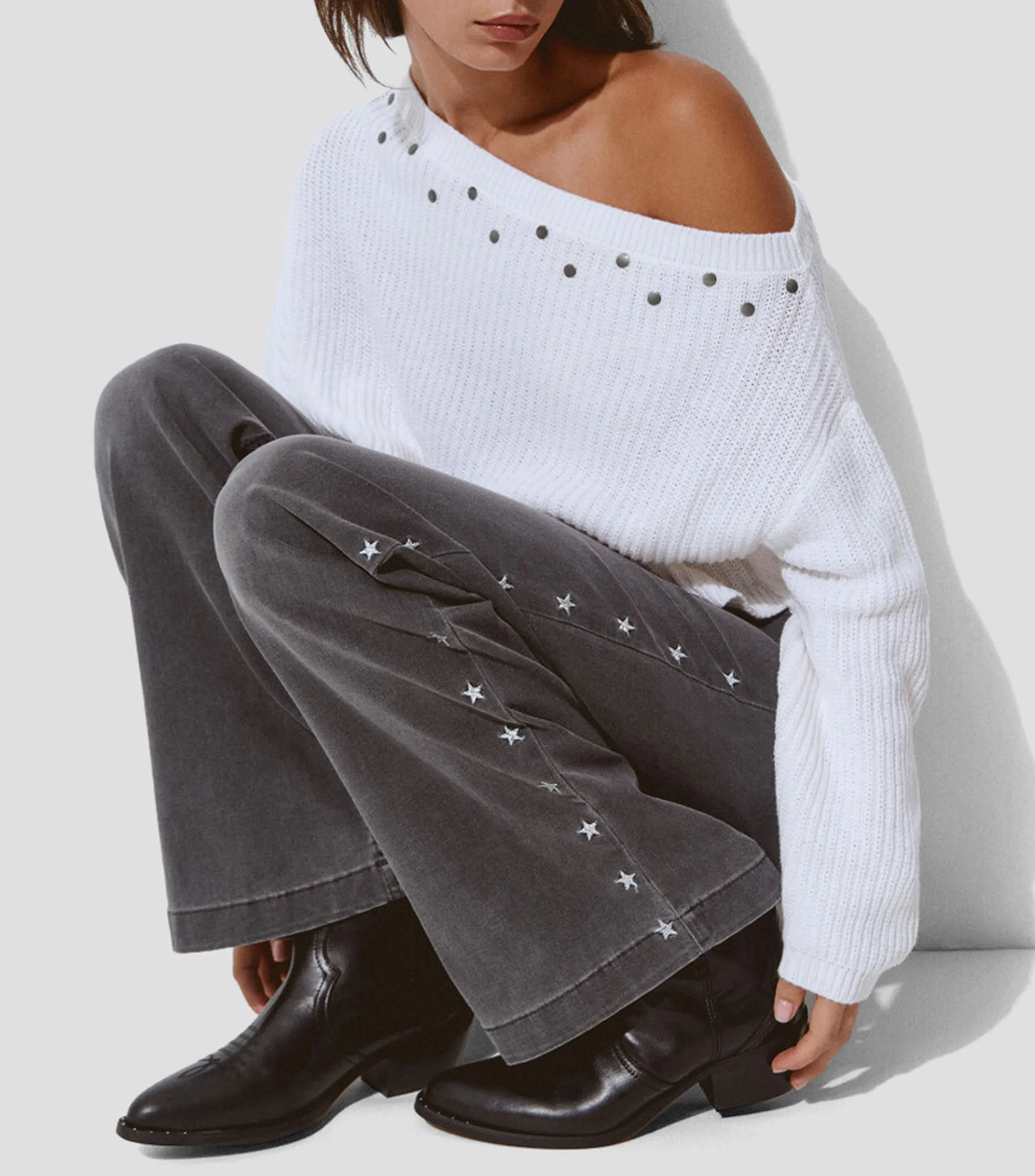 Brownie Jeans culotte con estrellas Mujer