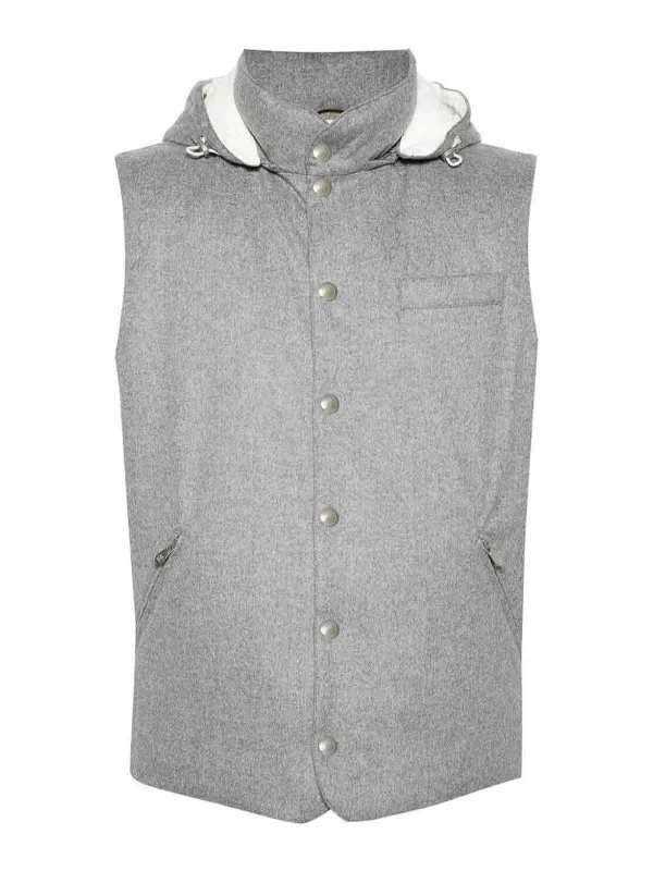 BRUNELLO CUCINELLI CHALECO  GRIS CLARO