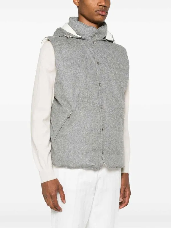 BRUNELLO CUCINELLI CHALECO  GRIS CLARO