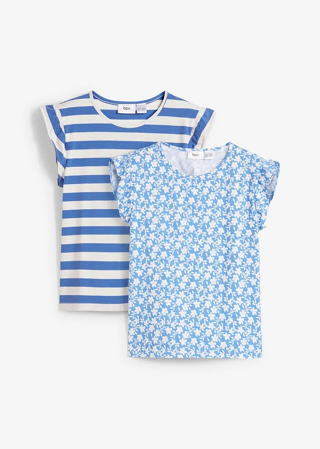 CAMISETA BLANCO LANAAZUL CIELO
