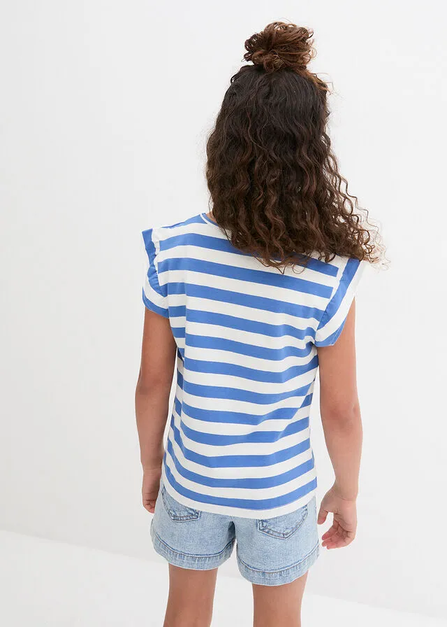 CAMISETA BLANCO LANAAZUL CIELO