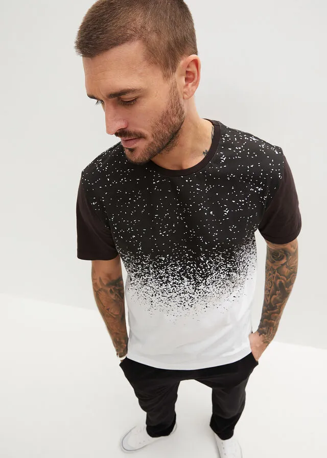 CAMISETA BLANCONEGRO ESTAMPADO