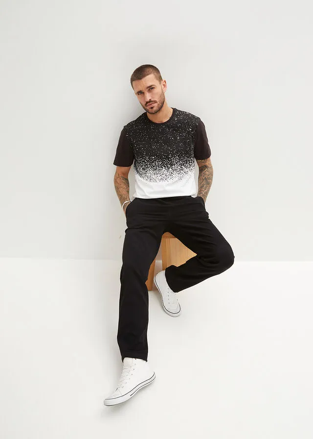CAMISETA BLANCONEGRO ESTAMPADO