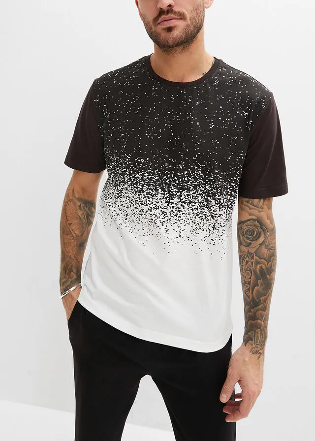 CAMISETA BLANCONEGRO ESTAMPADO