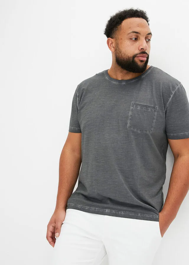 Camiseta con aspecto lavado pizarra