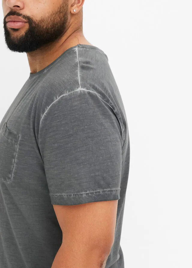 Camiseta con aspecto lavado pizarra