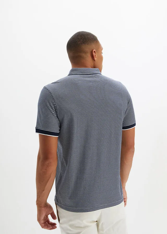 CAMISETA DE TIPO POLO AZUL MARINOBLANCO DE RAYAS