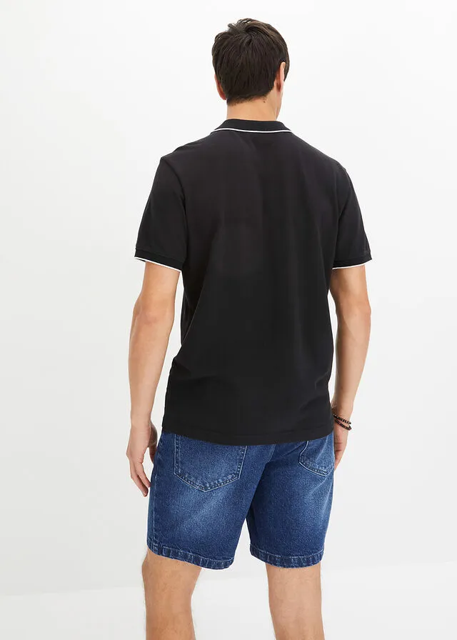 CAMISETA DE TIPO POLO NEGROBLANCO