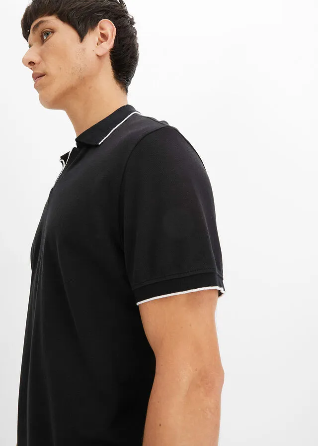 CAMISETA DE TIPO POLO NEGROBLANCO