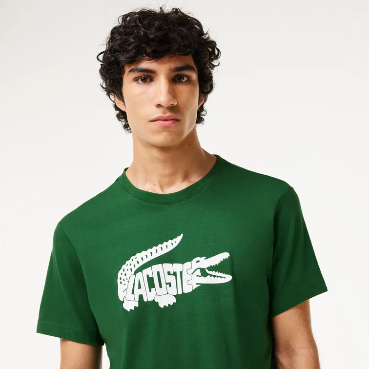 CAMISETA DEPORTIVA HOMBRE LACOSTE ULTRADRY CON ESTAMPADO DEL COCODRILO