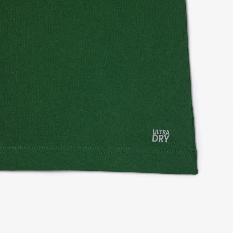 CAMISETA DEPORTIVA HOMBRE LACOSTE ULTRADRY CON ESTAMPADO DEL COCODRILO