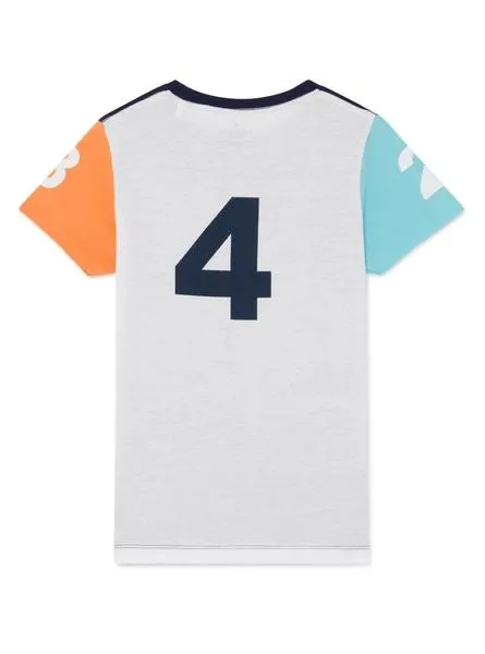 camiseta hackett logo multicolor para niño