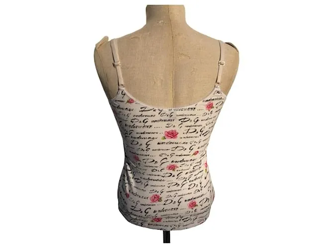 Camiseta interior ajustable Dolce & Gabbana Negro Rosa Blanco 