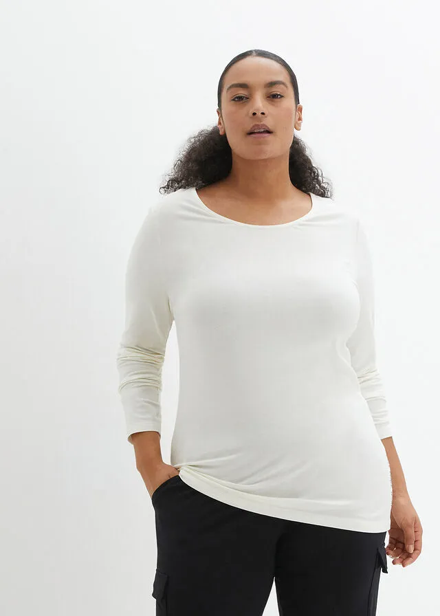 CAMISETA LARGA DEPORTIVA DE ALGODóN ORGáNICO (2 UNIDADES) NEGROBLANCO LANA