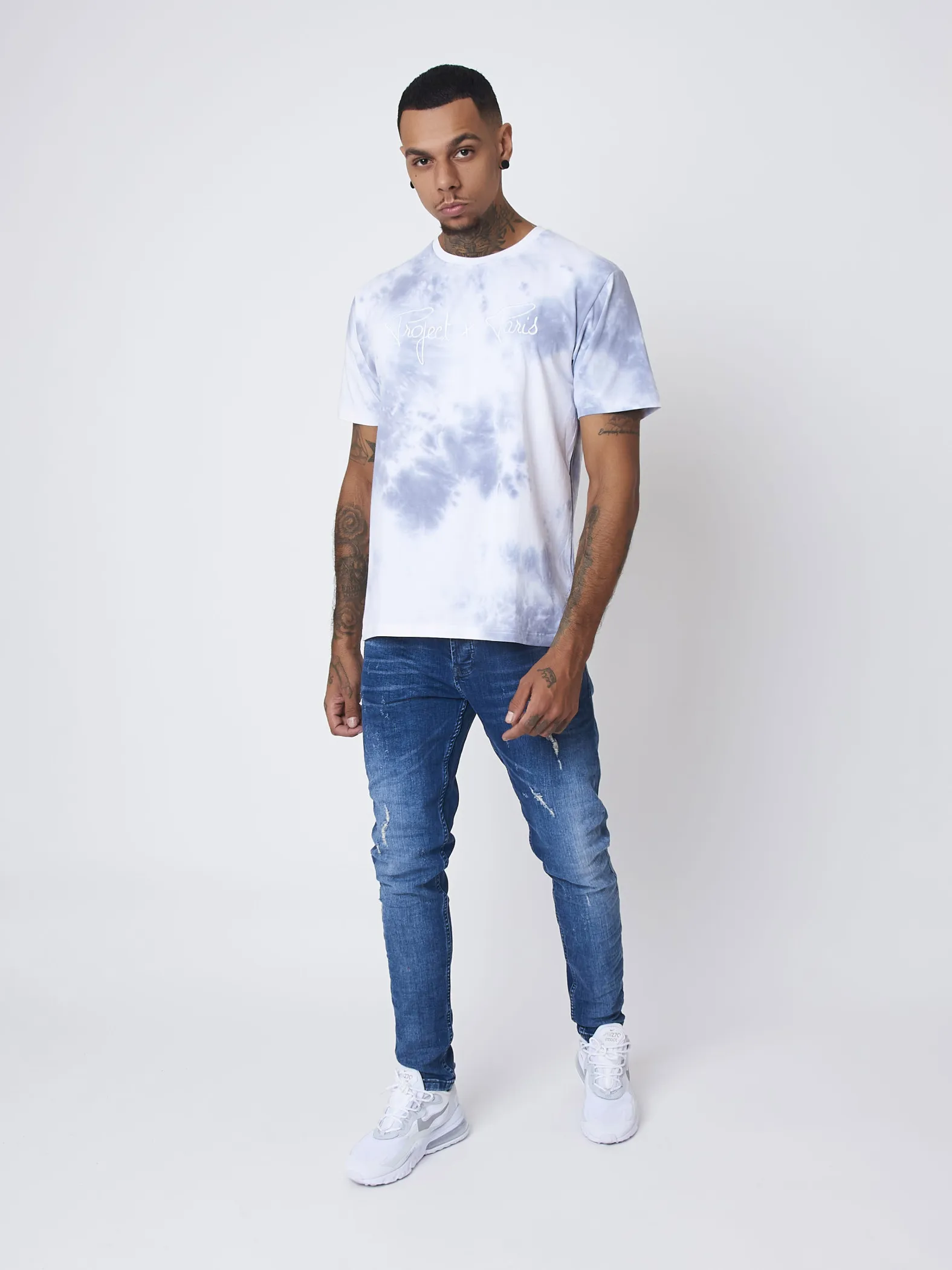 Camiseta Tie & dye con logotipo bordado
