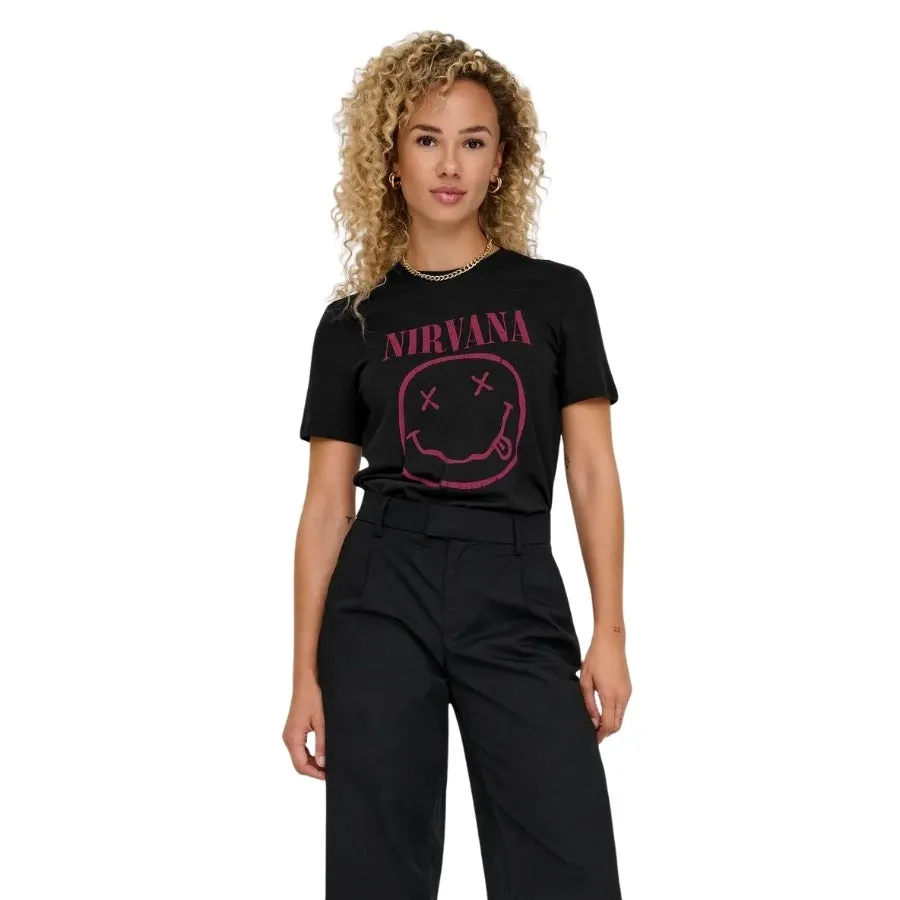  Camisetas manga corta Only Onlnirvana Reg S S Top Box Jrs