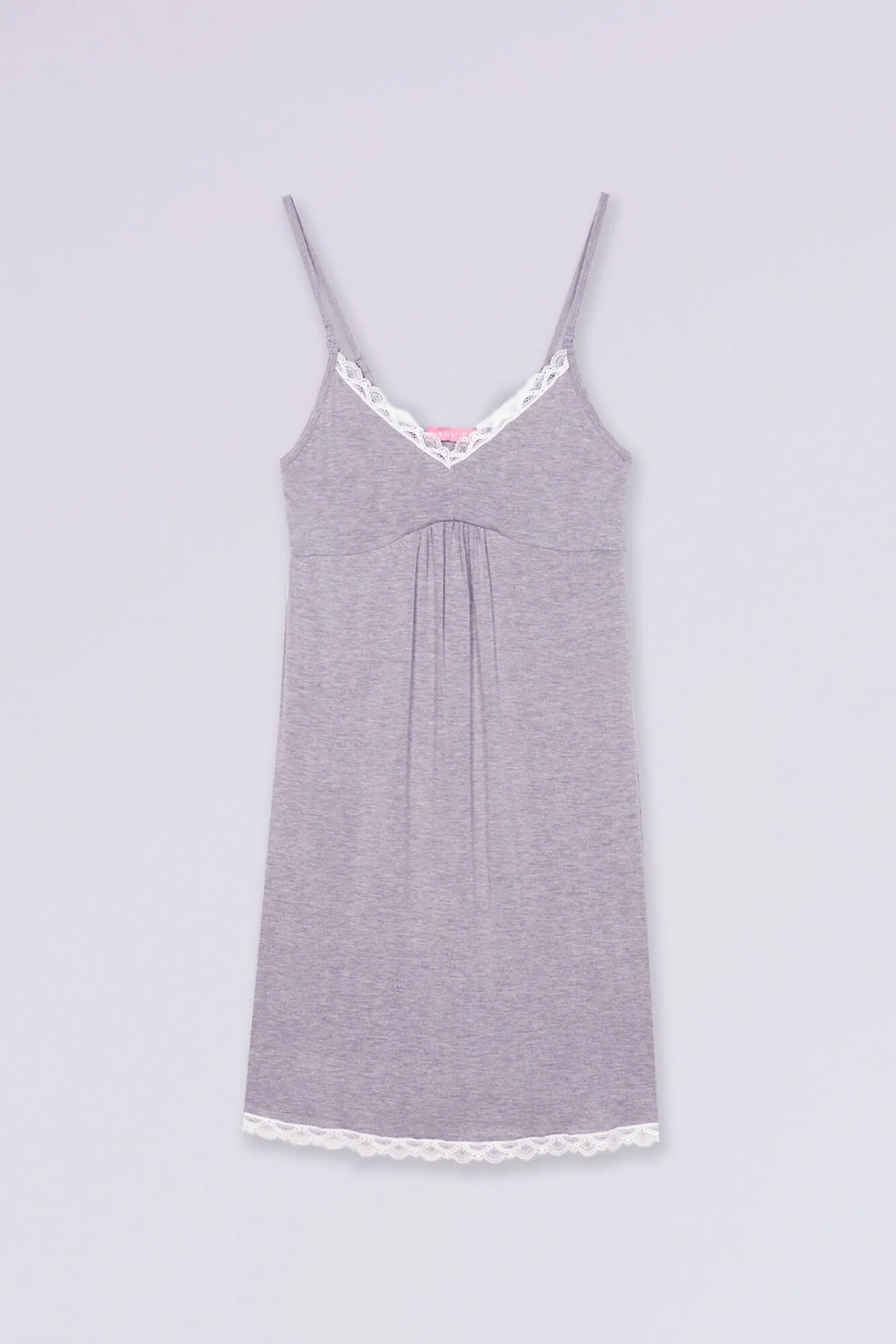 Camisón de lactancia con encaje contraste