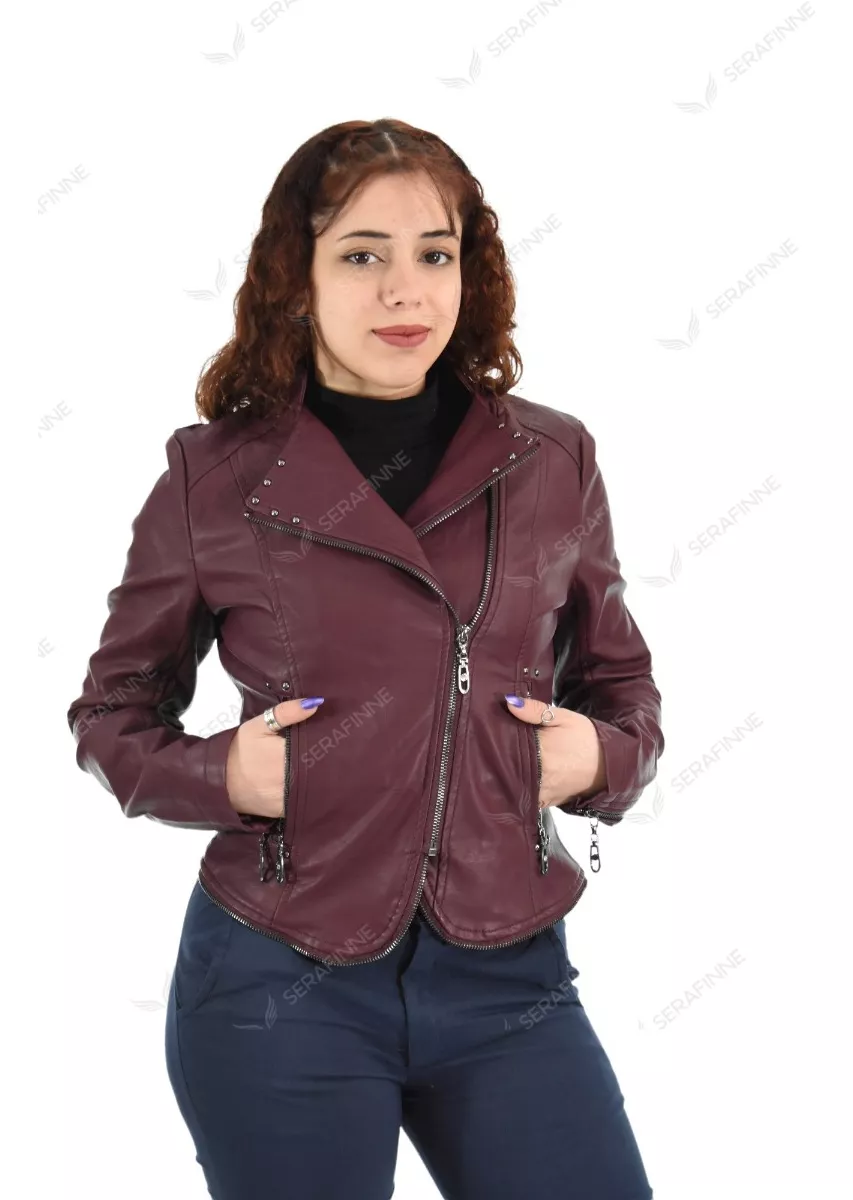 Campera Mujer Corta Elegante Ecocuero Piel Santellon 15500