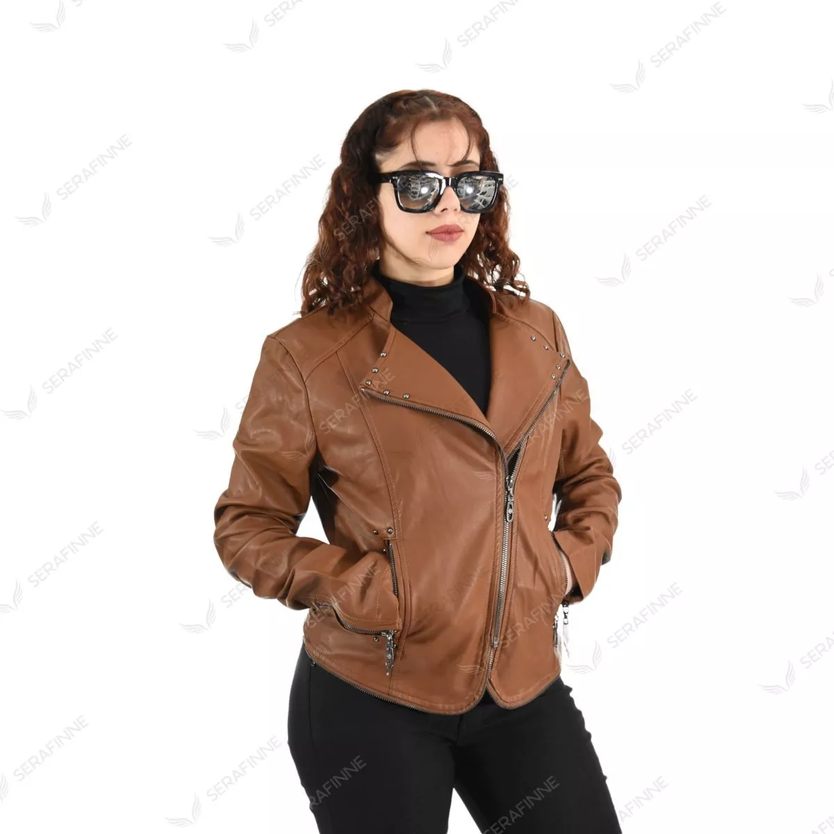 Campera Mujer Corta Elegante Ecocuero Piel Santellon 15500