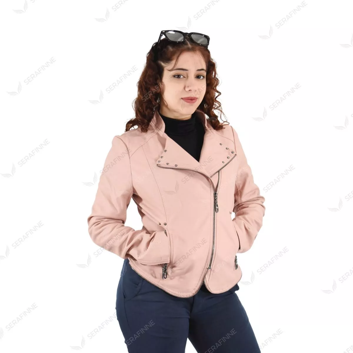 Campera Mujer Corta Elegante Ecocuero Piel Santellon 15500