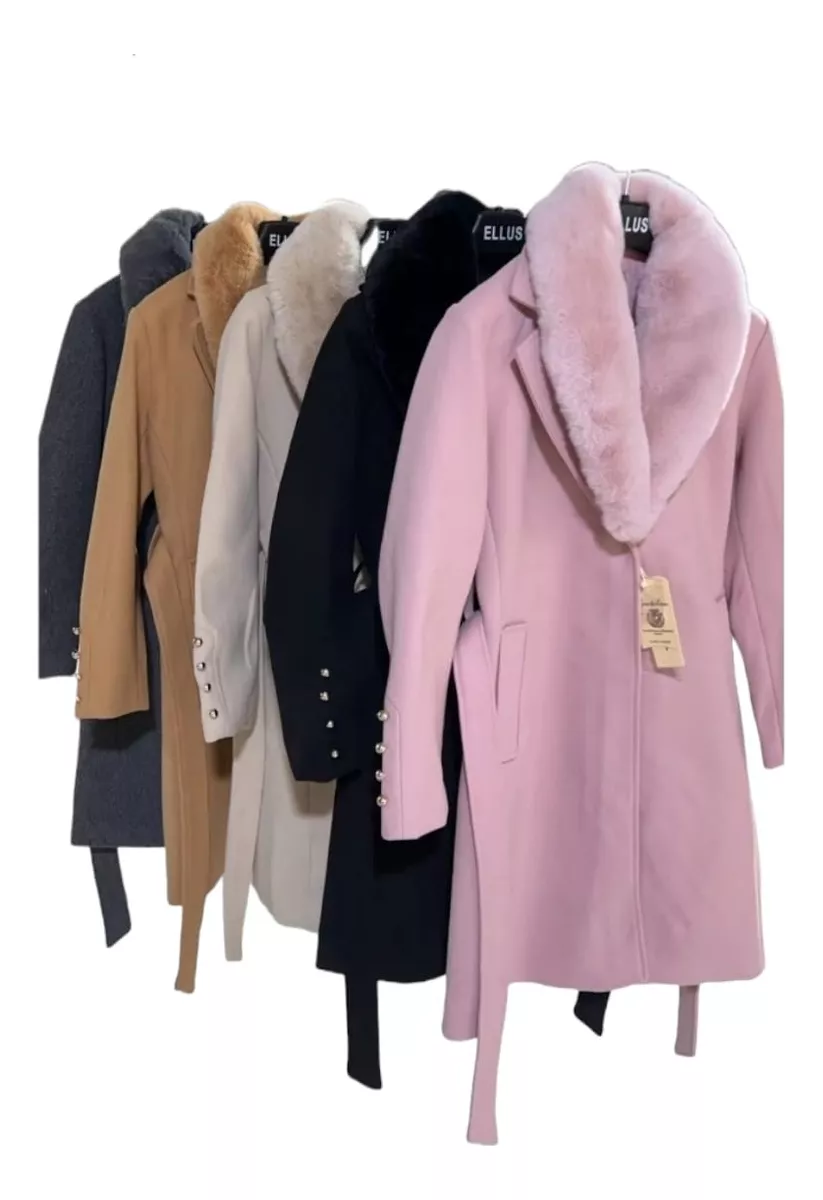 Campera Tapado Mujer Largo Elegante Paño Santelon 12135
