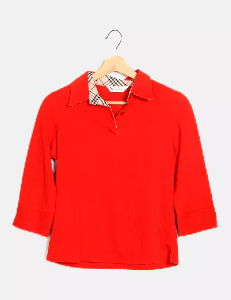 Cantarana Polo rojo con mangas
