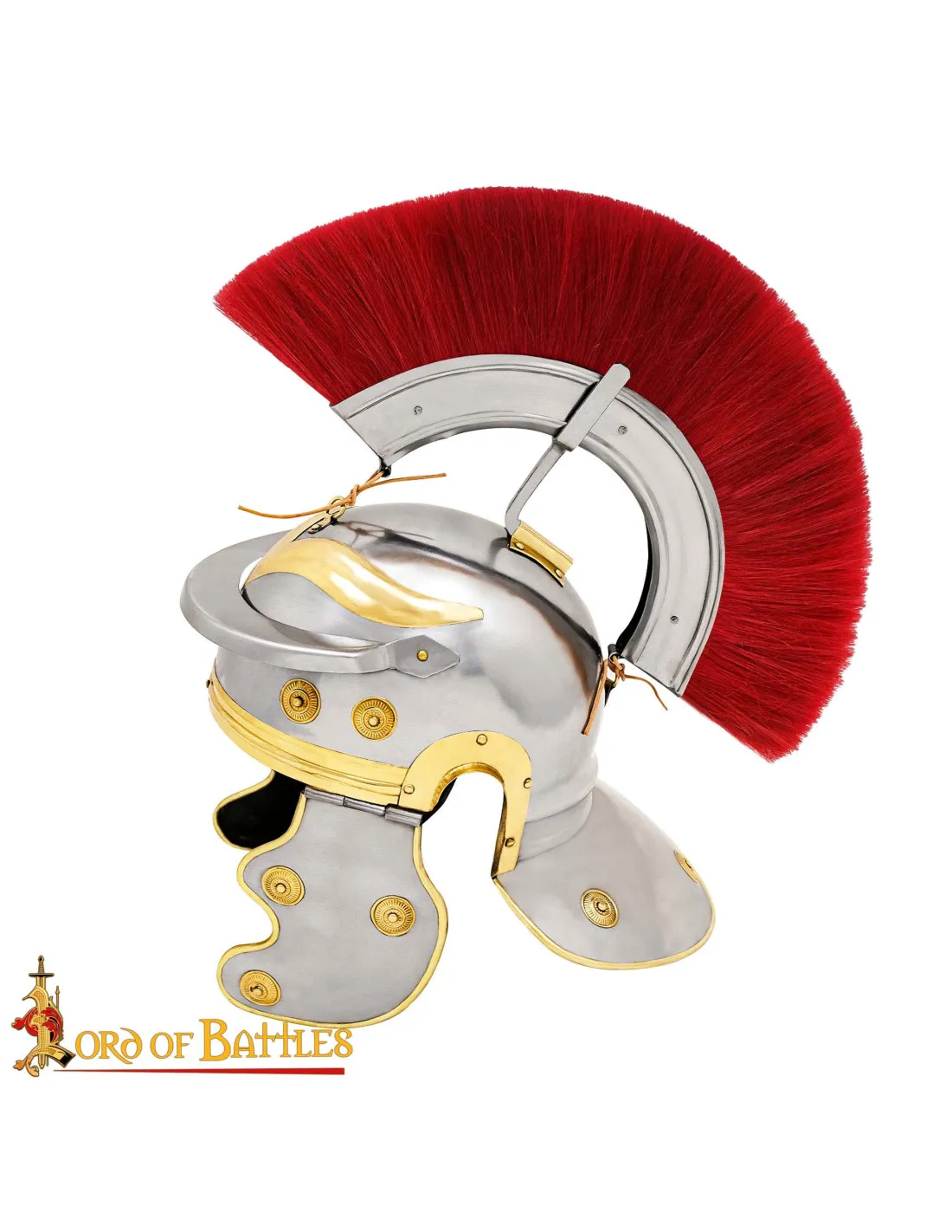 Casco centurión romano acero con penacho