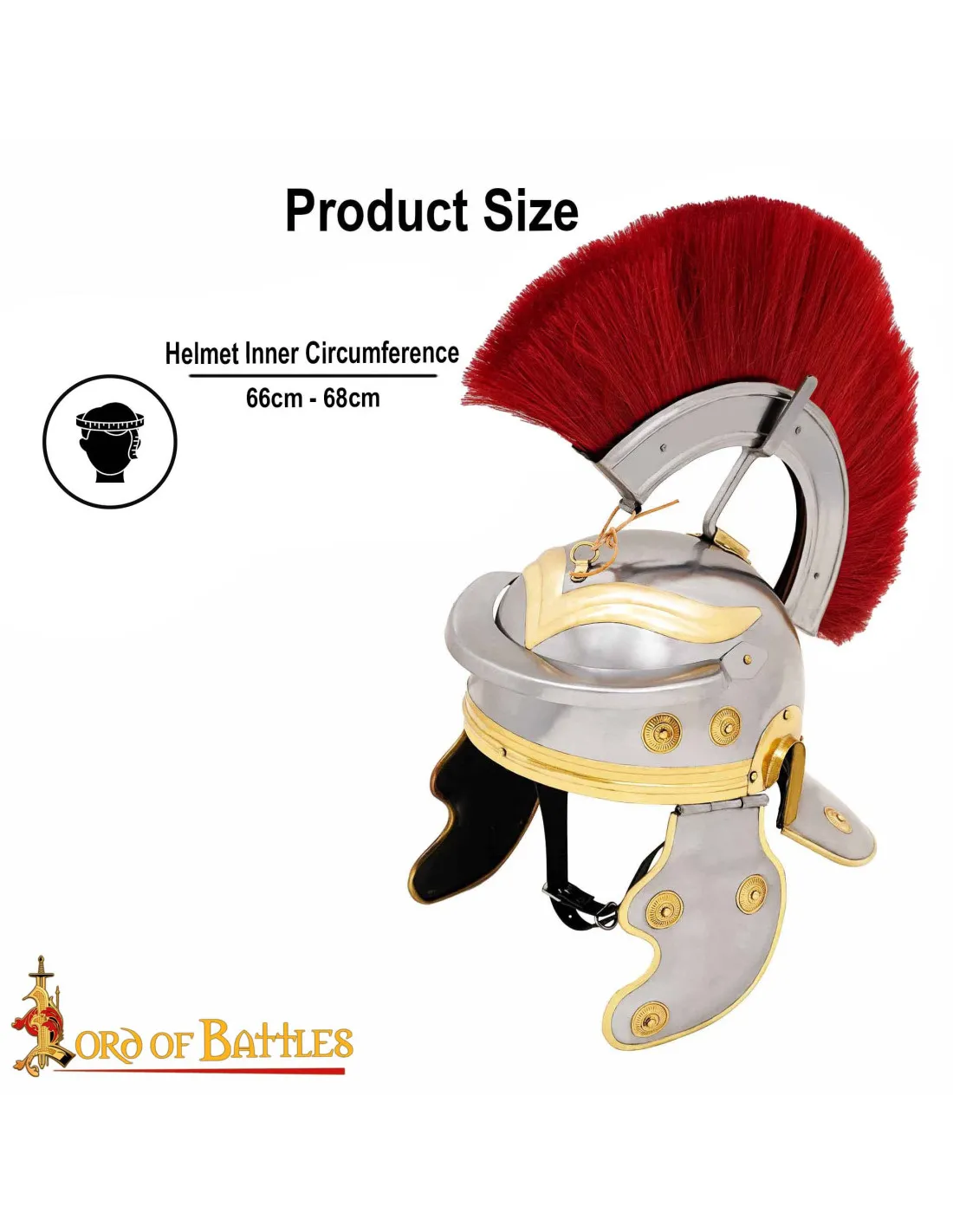 Casco centurión romano acero con penacho
