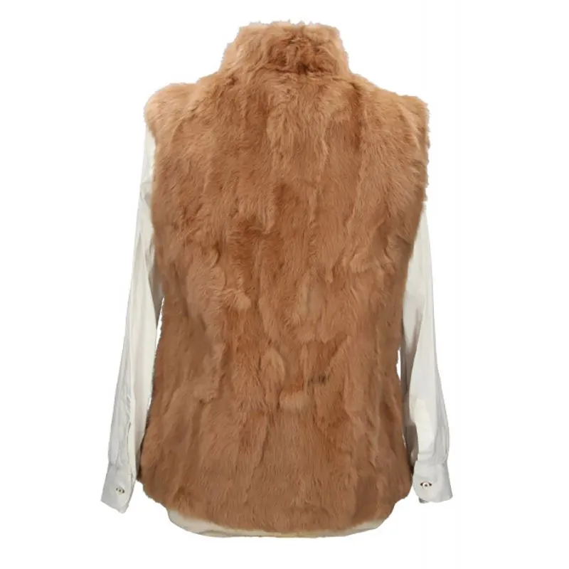 Chaleco pelo mujer camel