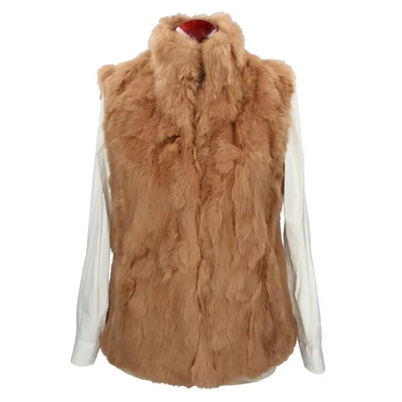 Chaleco pelo mujer camel