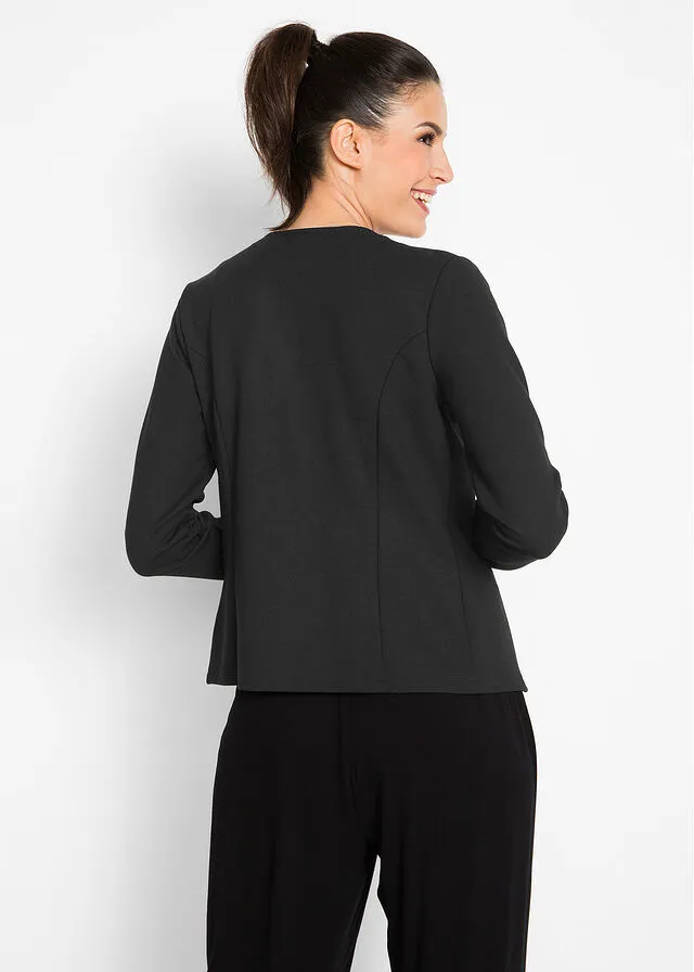 Chaqueta con cuello tipo chal Negro