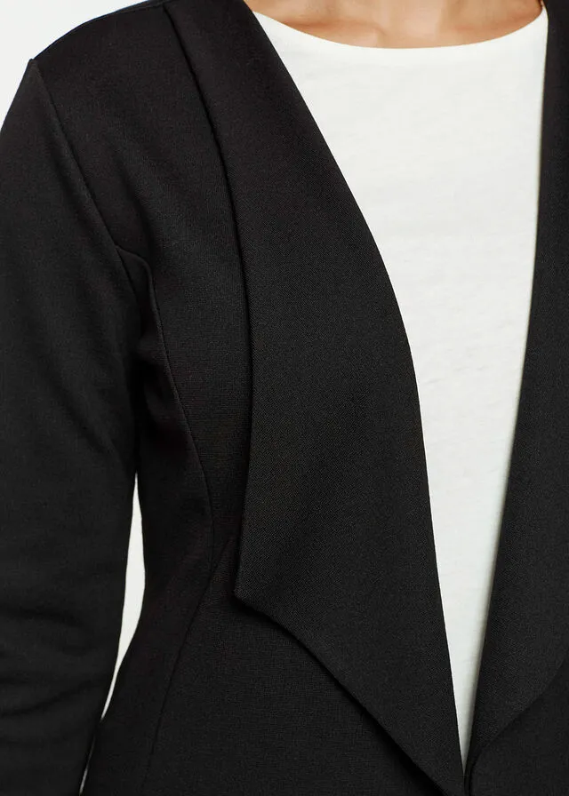 Chaqueta con cuello tipo chal Negro