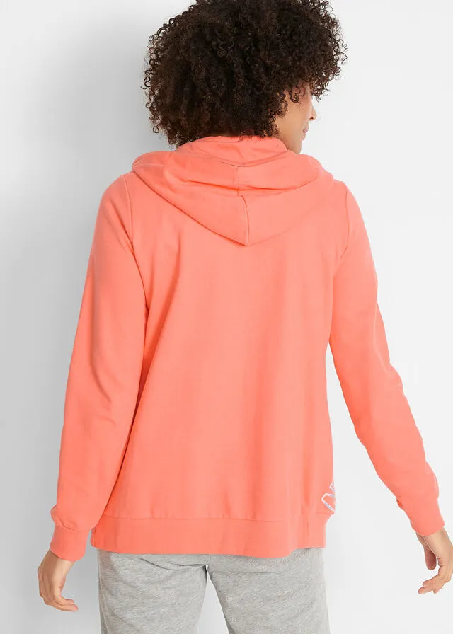 Chaqueta de chándal con capucha salmón
