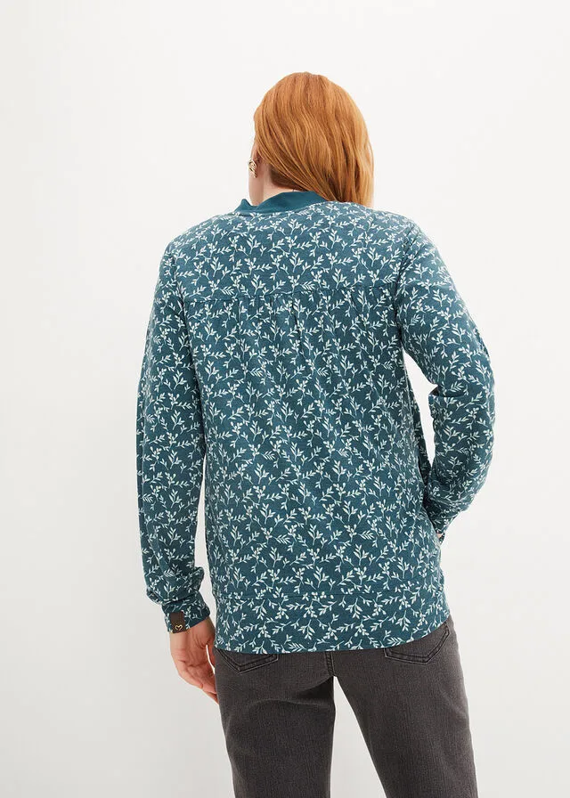 CHAQUETA DE CHáNDAL CON ESTAMPADO VERDE PIMIENTOVERDE GUIJARRO DE FLORES