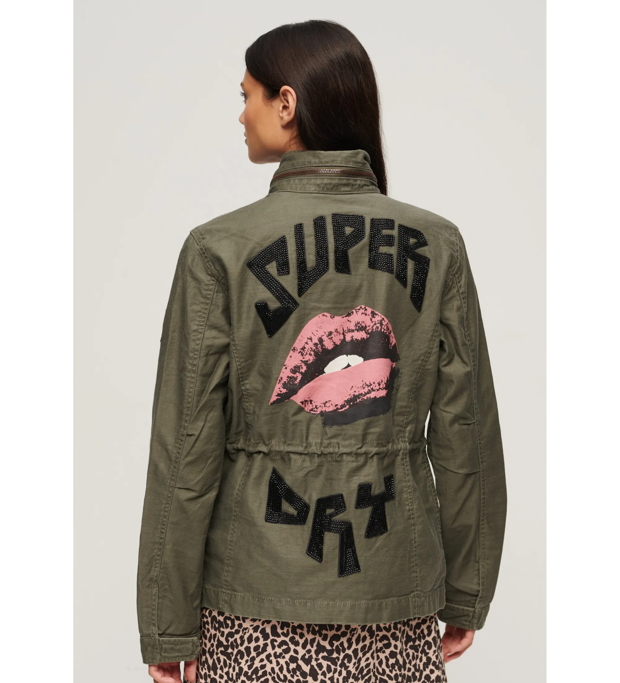Chaqueta Embellished Classic M65 verde