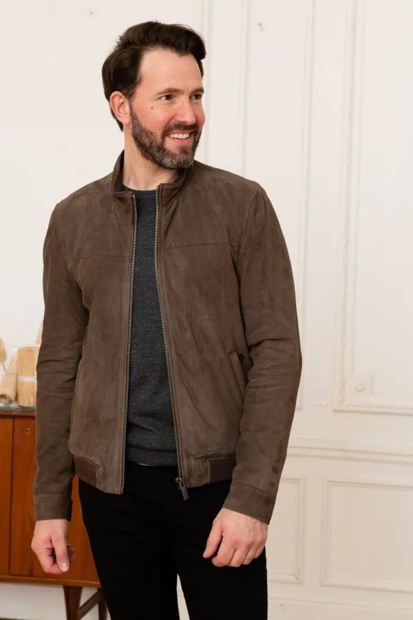 Chaqueta Hombre Oakwood Filip Goat Suede Marron 502