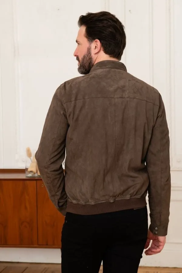 Chaqueta Hombre Oakwood Filip Goat Suede Marron 502
