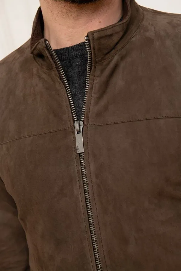 Chaqueta Hombre Oakwood Filip Goat Suede Marron 502