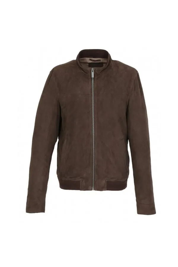Chaqueta Hombre Oakwood Filip Goat Suede Marron 502