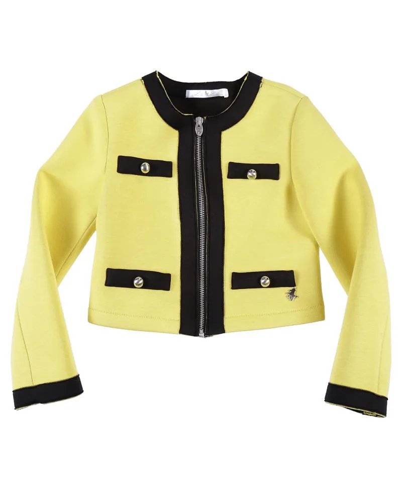 Chaqueta Niña L:U L:U Amarilla Detalles Negro