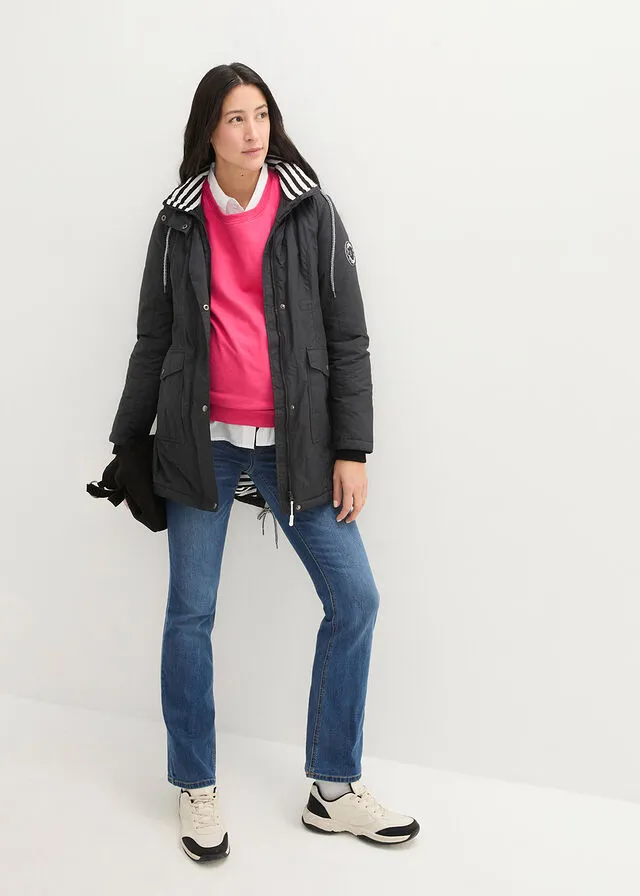 CHAQUETA PREMAMá/PARA BEBé NEGROBLANCO