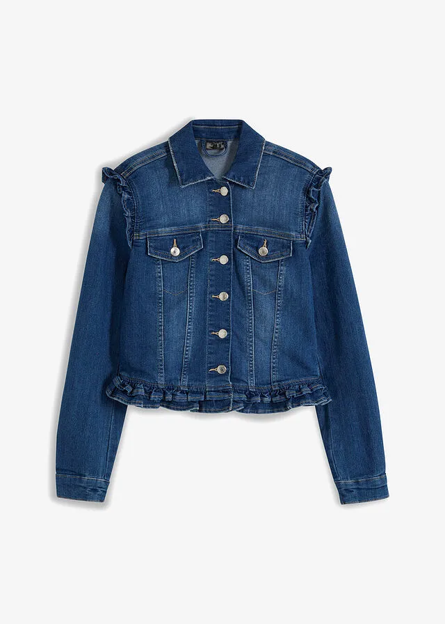 Chaqueta vaquera con volantes Denim