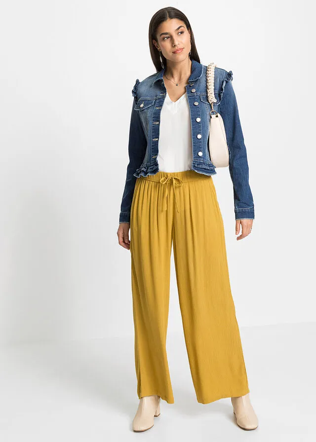 Chaqueta vaquera con volantes Denim