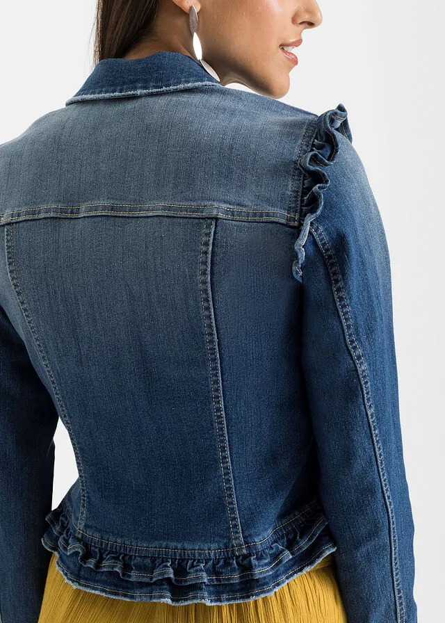 Chaqueta vaquera con volantes Denim