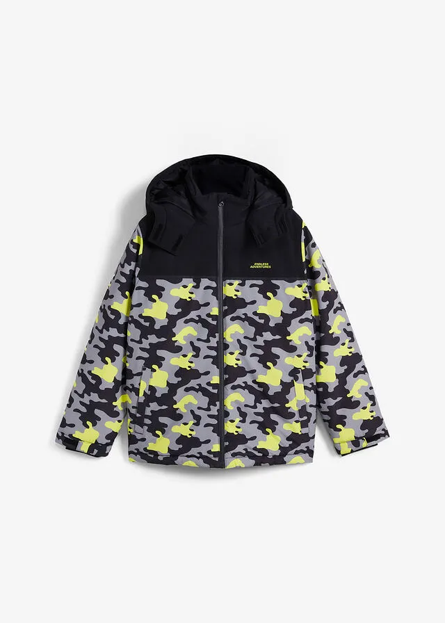Chaquetón Negro estampado